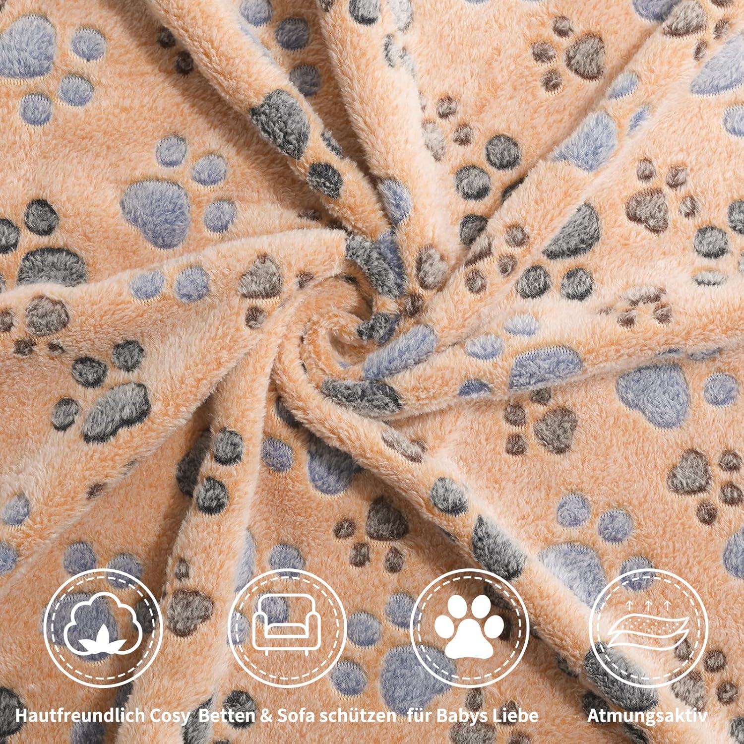 Weiche, flauschige, hochwertige Haustierdecke