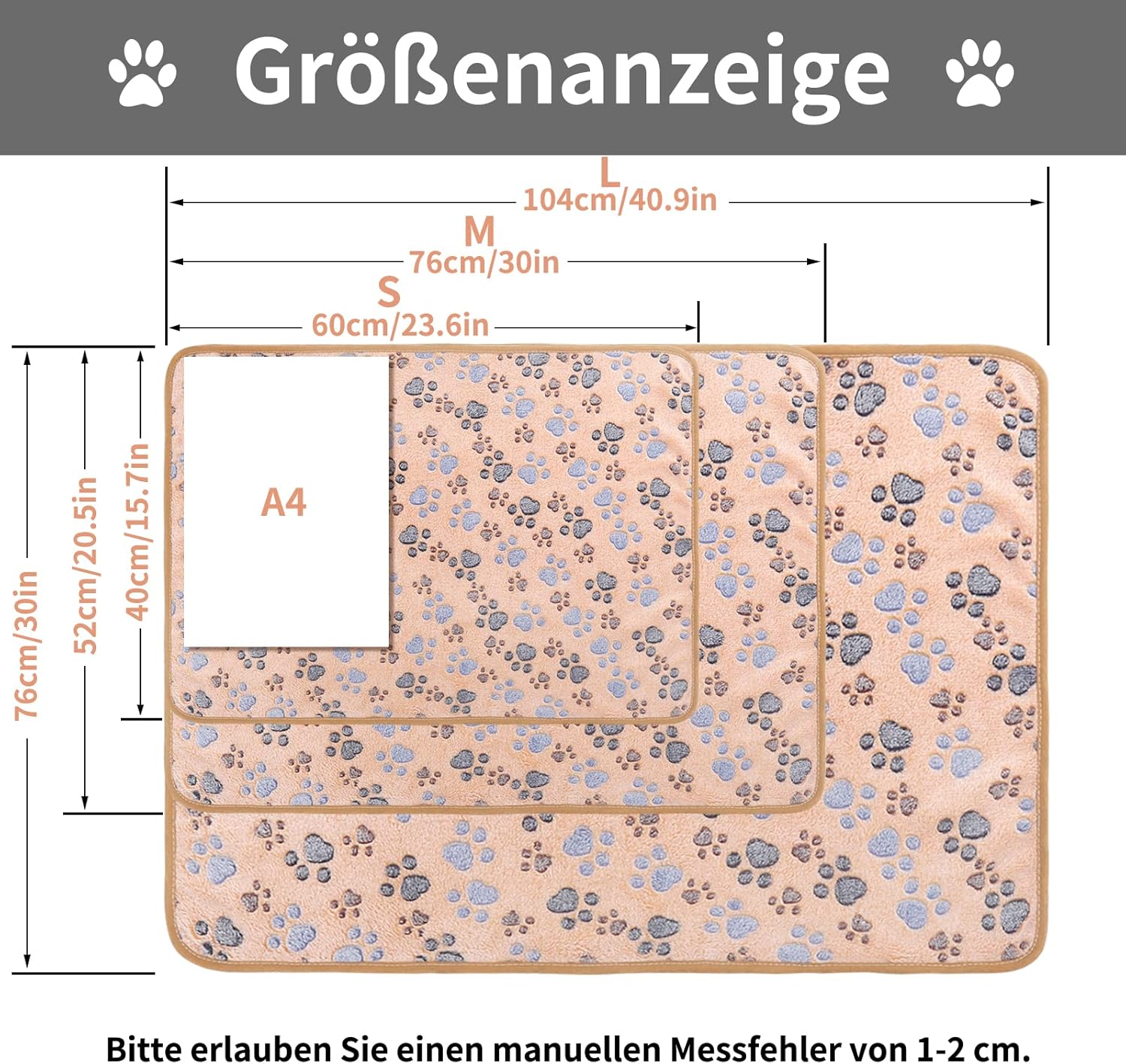 Weiche, flauschige, hochwertige Haustierdecke
