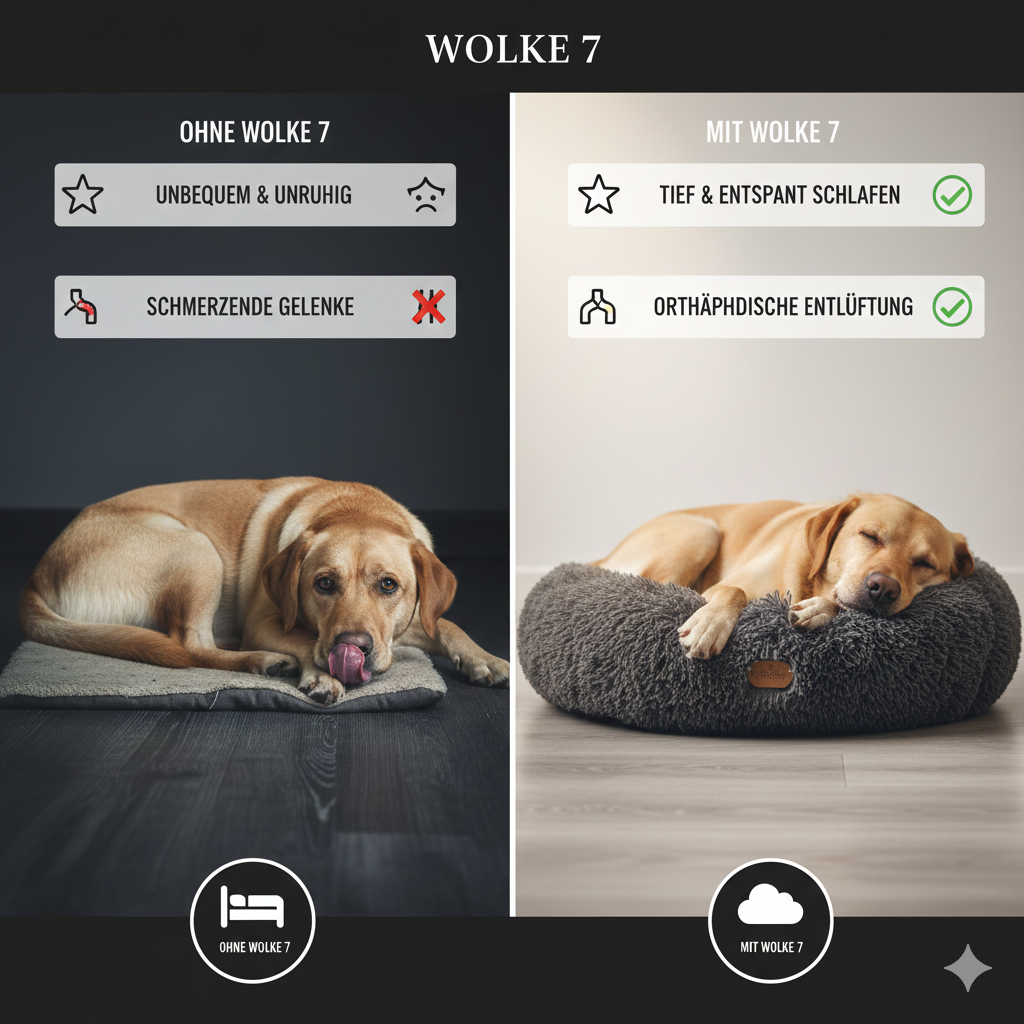 pfotenpremium™Das gemütliche Haustierbett Fluffy Wolke 7 Plus