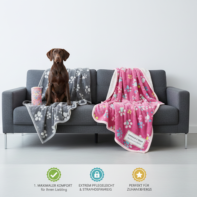 Weiche, flauschige, hochwertige Haustierdecke